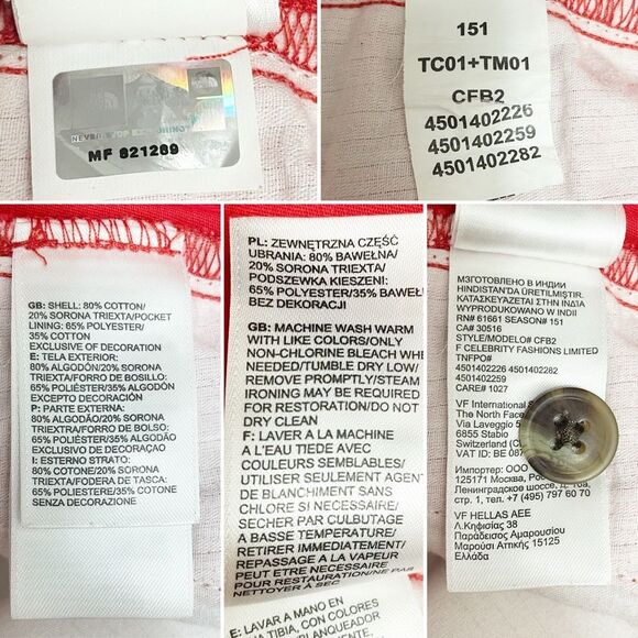 The North Face Women’s Red Bermuda Shorts Size 4 Regular Cotton Blend Casual - Picture 8 of 9